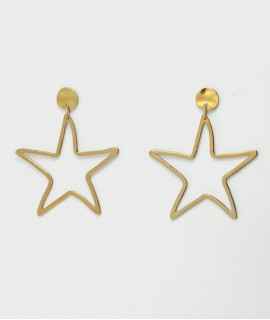 Pendientes Estrella A grande, oro