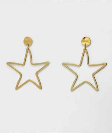 Pendientes Estrella A grande, oro