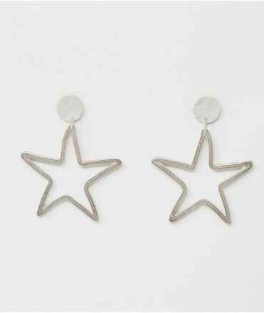 Pendientes Estrella A pequeña, plata