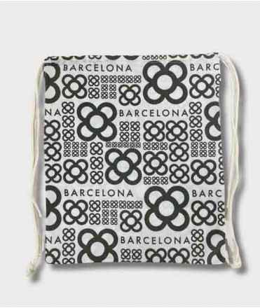 Mochila algodon negro Panot