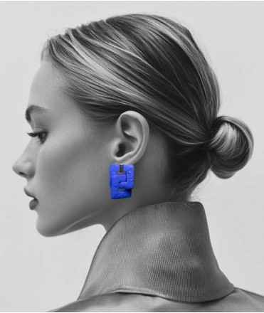 Eeeeeoh 22 quadrat petit, blau