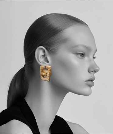 Eeeeeoh 22 cuadrado pequeño, oro