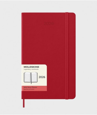 Agenda Moleskine vermella 2026 large, tapa dura