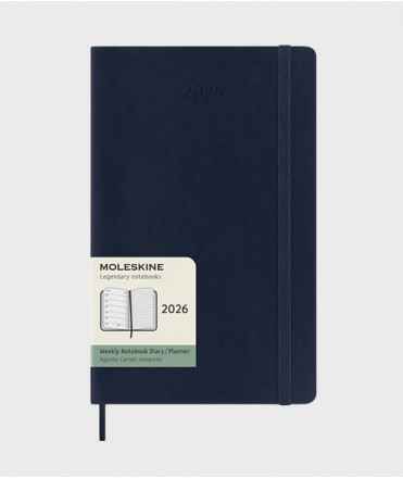 Agenda Moleskine blau 2026 Large, tapa tova