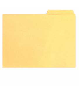 Subfolder with tab, folio. Size: 34x23 cm. Yellow