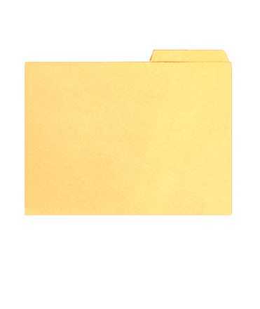 Subfolder with tab, folio. Size: 34x23 cm. Yellow