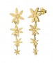 Pendientes largos flores Azafrán