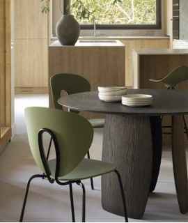 Taula Petal, gris càlid. 120x120 cm