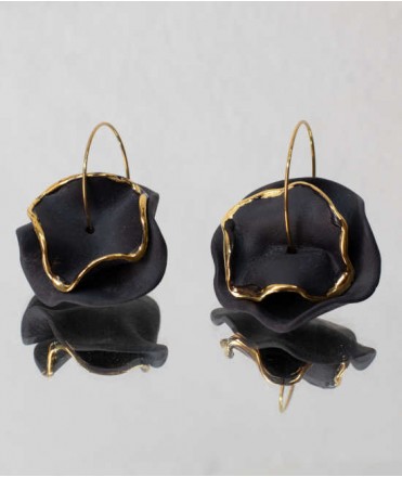 Pendientes Aro Wave, Azul