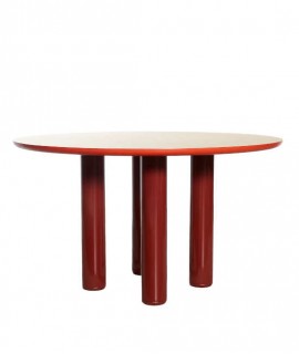 Mesa Eclipso Redonda, rojo