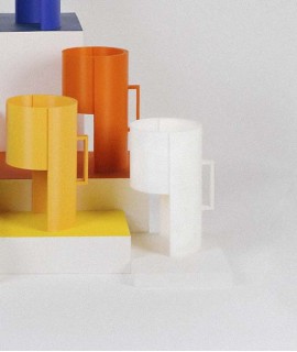 Lámpara de sobremesa Teula V01, blanca