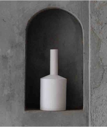 Jarrón-Botella Giorgio L, 27 cm, blanco 