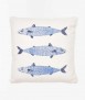 Cojín algodón peces