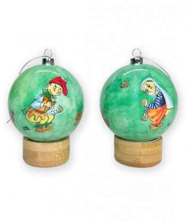 Bola de Nadal Pilarín - El caganer i la caganera