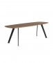 Mesa Solapa, nogal. 58x118x36 cm.