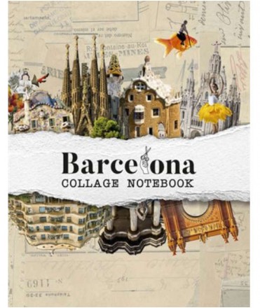 Barcelona collage notebook