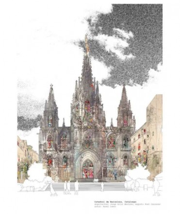 Lamina A6 Catedral de Barcelona