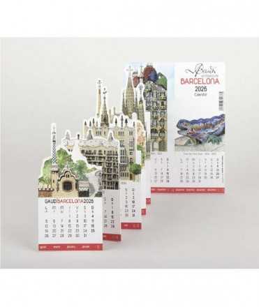 Calendario troquelado grande Gaudí 2026