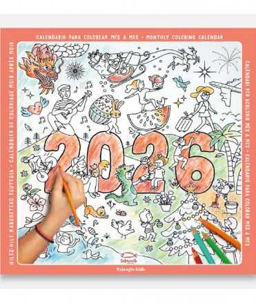 Calendario para colorear 2026