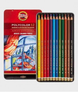 Capsa 12 llapis de colors Polycolor Koh-i-Noor 
