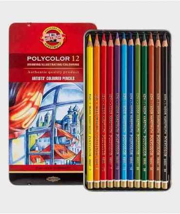 Caja 12 lápices de colores Polycolor Koh-i-Noor