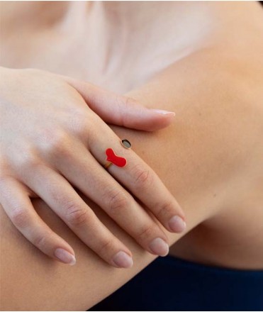 Anillo dorado Corazón Miró