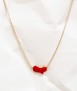 Collar dorado corazón rojo Miró