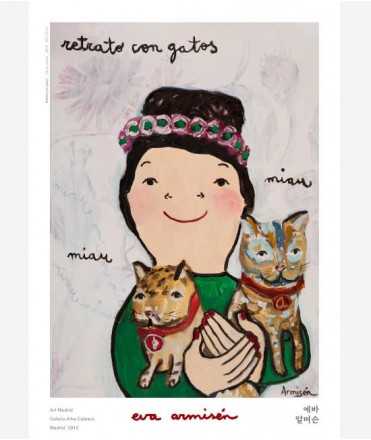 Eva Armisén. Póster "Retrato con Gatos"