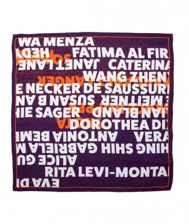 Pañuelo Judy, morado y blanco.