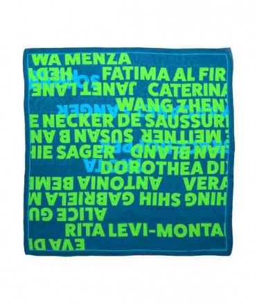 Mocador Judy, blau i verd.