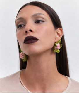 Arracades Florals Reals ceràmica