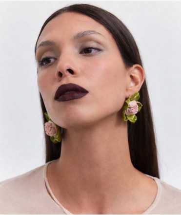 Pendientes Florales Reales cerámica