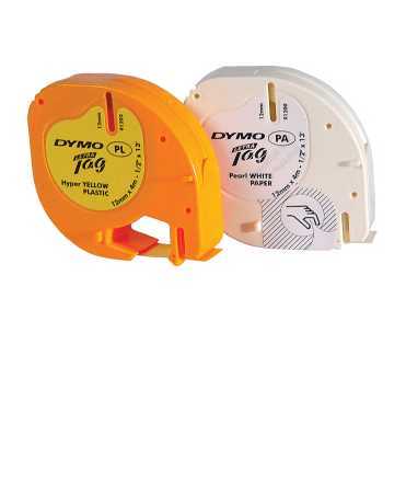 Adhesive tapes for m Letratag markers. Size: 12 mm x 4 m. Yellow color (91202). Support pl astic.