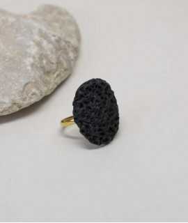 Anillo Coral Negro Ajustable