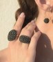 Anillo Coral Negro Ajustable
