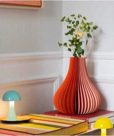 Jarrón de papel Yuki Naranja