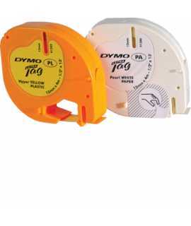 Cintes adhesives per a màquines de retolar Letratag. Mida: 12 mm x 4 m. Color verd (91204). Suport plàstic.
