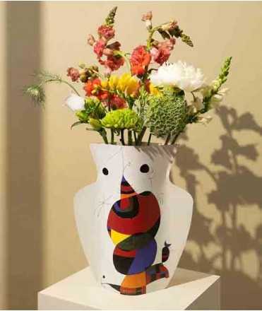 Jarrón Miró Femme, oiseau, étoiles