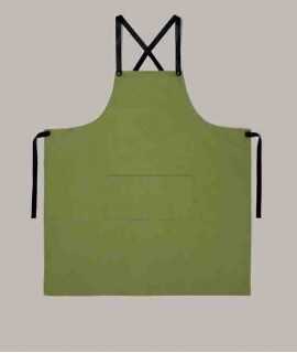 Davantal amb tires de cuir, verd