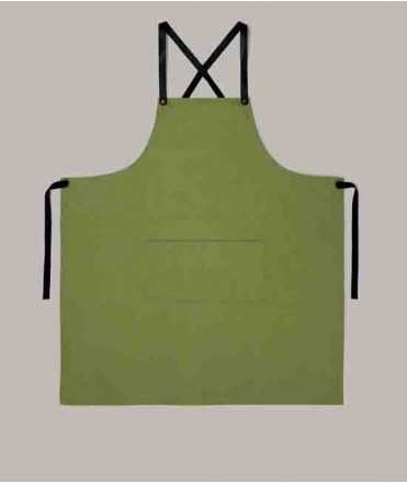 Delantal contiras de cuero, verde