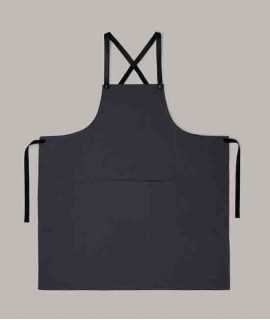 Davantal amb tires de cuir, gris