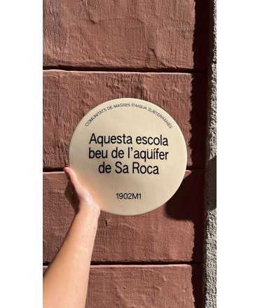 Placa Comunidad de Acuífero, 14 cm.