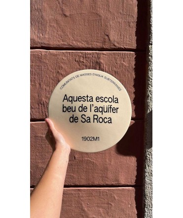 Placa Comunitat d'Aqüífer, 14 cm.