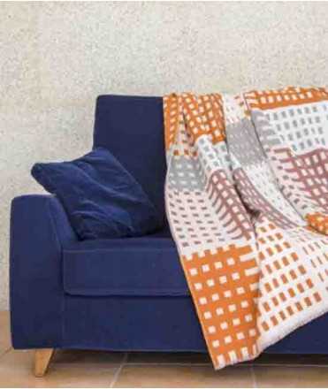 Plaid Blok Mulberry Spice,140x175 cm.