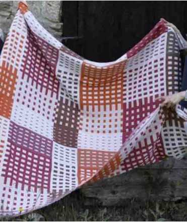 Plaid Blok Tobacco,140x175 cm. 