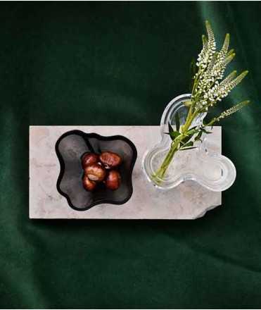 Jarrón Aalto. Transparente, 9,5 cm.