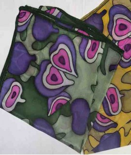 Pañuelo Figa, verde-morado