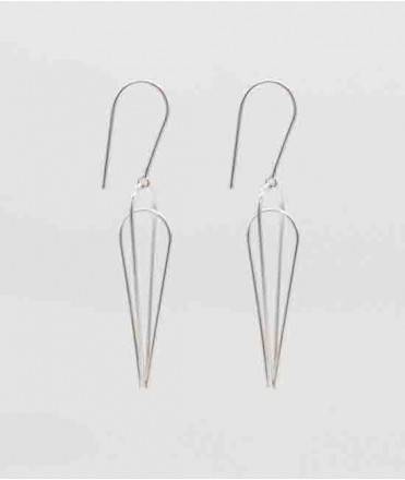 Arracades Candela S, plata polida