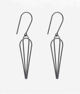 Pendientes Candela S, plata oxidada