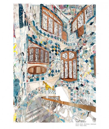 Lámina A5 Casa Batlló Interior Escalera